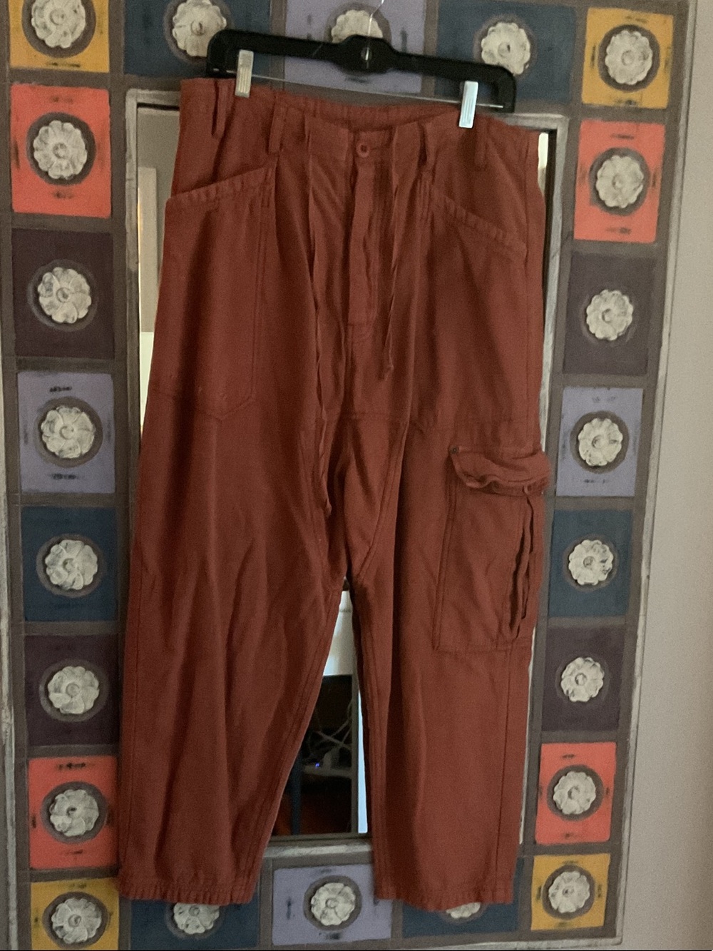 Free People bay to breakers Rust Cargo, harem, barrel Trousers